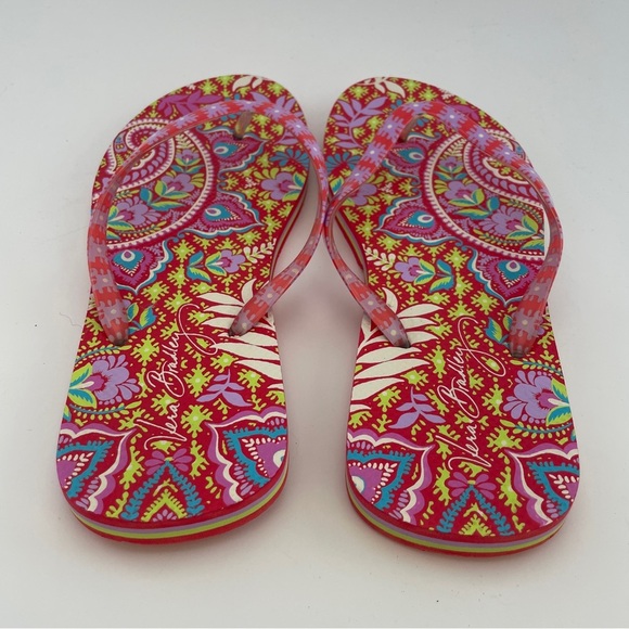 Vera Bradley Pink and Red Paisley Sandals - Picture 3 of 8